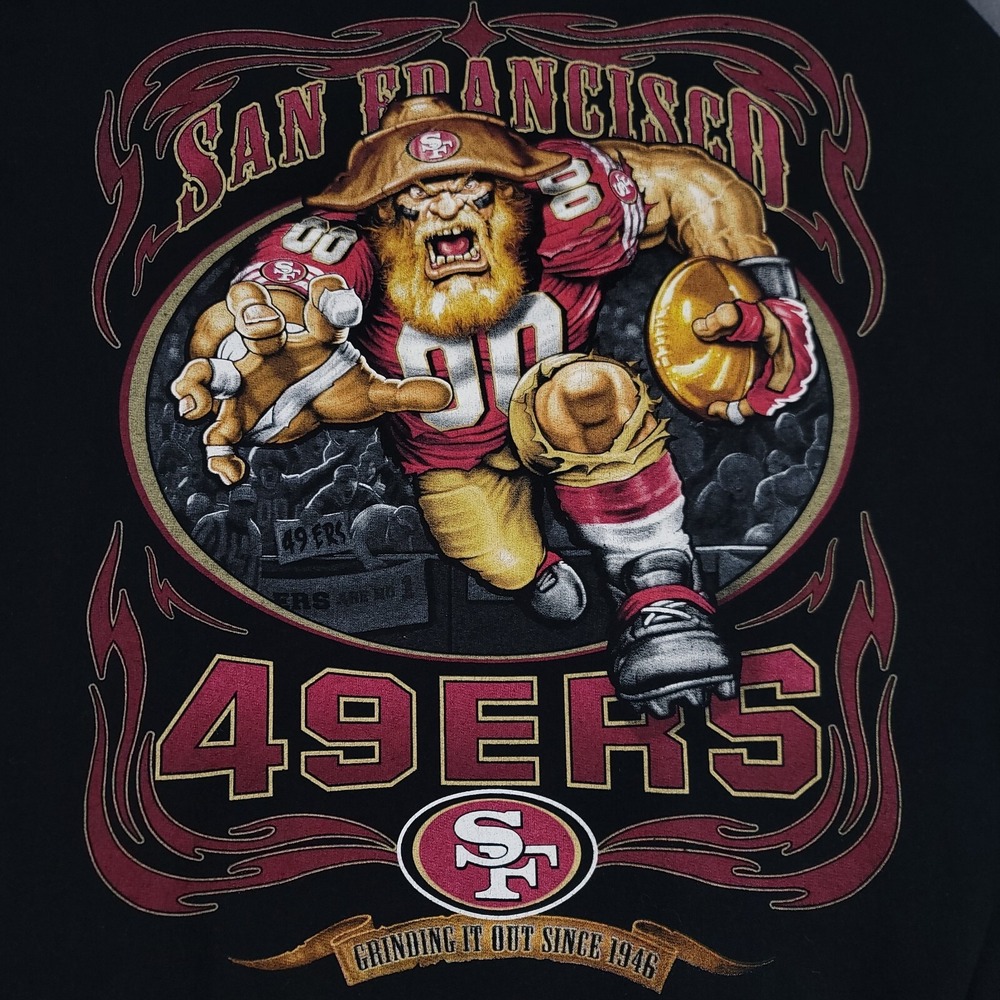 San Francisco 49ers Sweatshirt Mens 2XL Black‎ Pullover Prospector Graphic